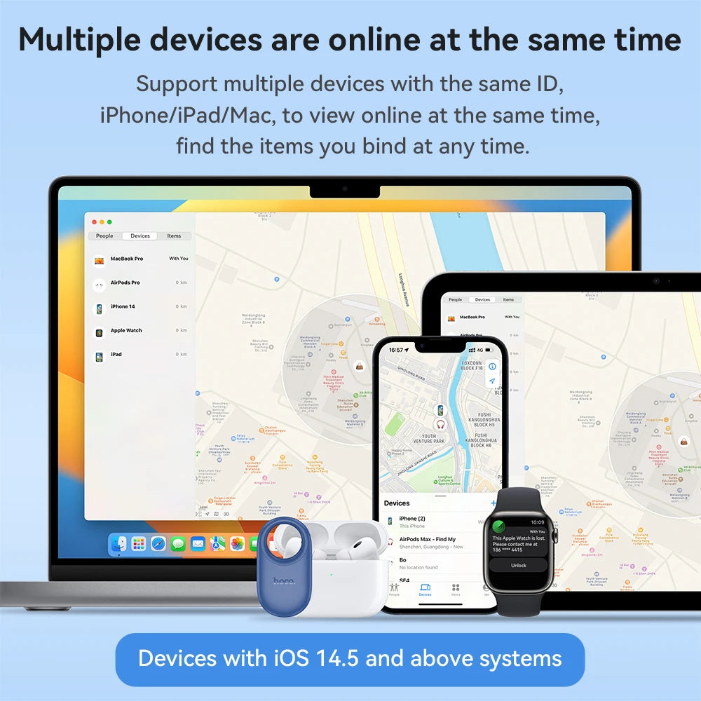 HOCO Rastreador GPS iPhone Find My Apple